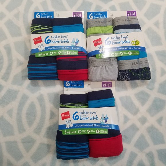 Hanes Other - Lot of 3 - Hanes Toddler Boys Boxer Briefs